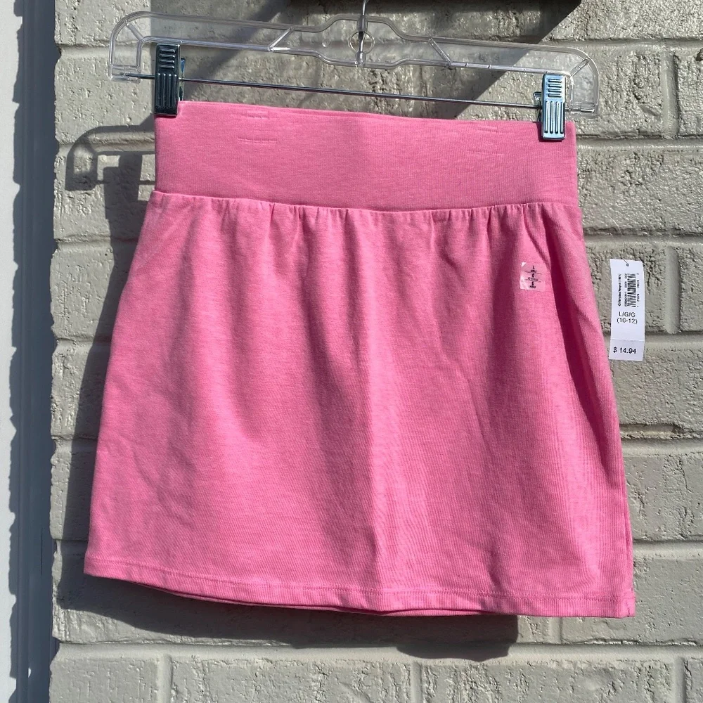Old Navy cotton stretch mini skirt pink L 10/12